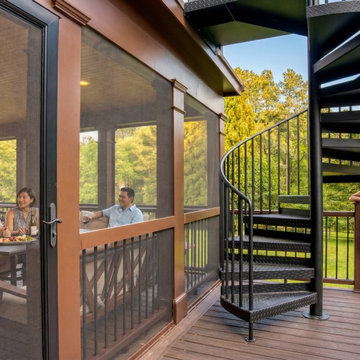 Multi-Level Deck, Screened Porch & Flagstone Patio