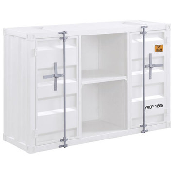 Bowery Hill Contemporary Server with Storage in White