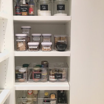 Modern pantry before & after