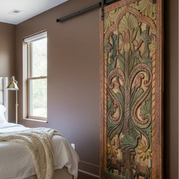 Color-Drenched Doors and Pattern-Driven Spaces