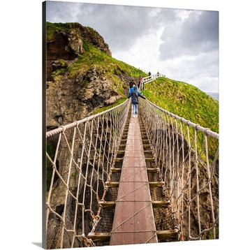 "Carrick-a-Rede Rope Bridge, County Antrim, Northern Ireland" Wrapped Canvas