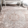 Traditional Intricate Medallion Area Rug, Beige, 5'3"x7'7"