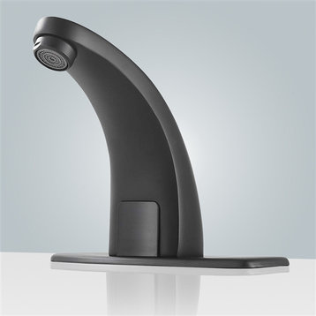 Automatic Touchless Sensor Bathroom Sink Faucets, Black Regular