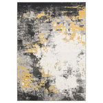 Livabliss - Pepin Modern Charcoal, Black Area Rug, 2'x3' - Vidid jewel tone color paletts and bold painterly patterns give the Pepin collection an impressive look for a rug that is easily within reach of most consumers. This machine made polypropylene brings a feel of high end elegance and artistry to any space.