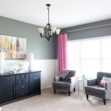 Colorful Modern Glam Piano Sitting Room