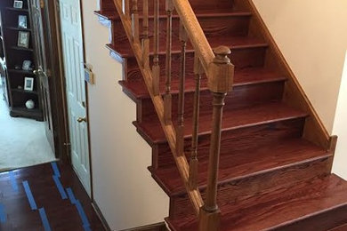 Transitional staircase photo in Chicago