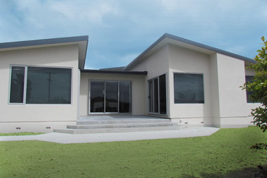 Photo of a contemporary home design in Christchurch.
