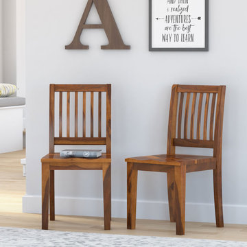 Modern Simplicity Handcrafted Rustic Wood Dining Chair