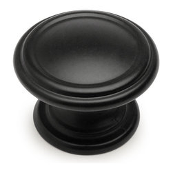 Cosmas - Cosmas 1426FB Flat Black 1-5/16&rdquo; Diameter Cabinet Knob [5-PACK] - Cabinet And Drawer Knobs
