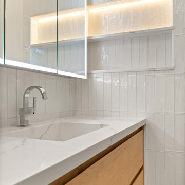 Contemporary Lit-Niche Bathroom by NextGen Home Builders in Los Angeles, CA