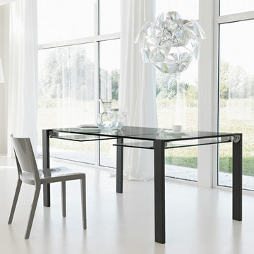 Livingstone Extension Glass Dining Table by Tonelli Design