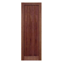 LONDON - 96&rdquo; WALNUT 1-PANEL SHAKER INTERIOR DOOR 1-3/4&rdquo; - Interior Doors