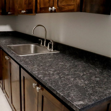 Clean Modern Laundry Room- Steel Grey Leathered