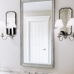 Frame My Mirror - Crenshaw Framed Wall Mirror, Silver, 34"x44" - The metallic finish of the Crenshaw adds texture and light to your contemporary mirror. The raised outer edge gives this frame depth without being overbearing, and a narrow width offers a clean, modern look.