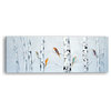 Hand-painted art "Winter Birds in Birch Forest" Oil Painting