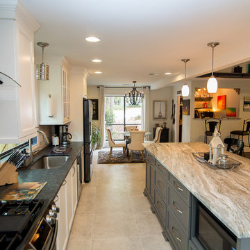 A New Open Plan Modern Kitchen and Living Room