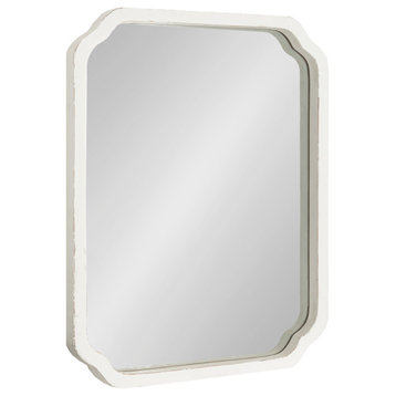 Marston Wood Framed Wall Mirror, White 18x24