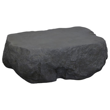 Quarry Coffee Table, Large, Charcoal Stone