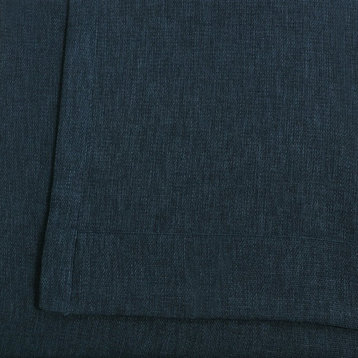 Stormy Blue Faux Linen Sheer Fabric Sample, 4"x4"