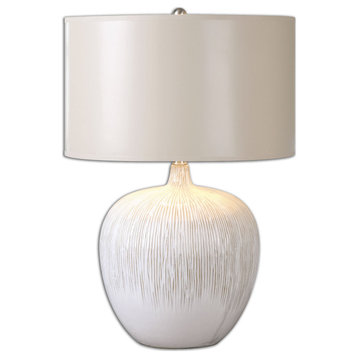 Georgios Textured Ceramic Lamp, Natural