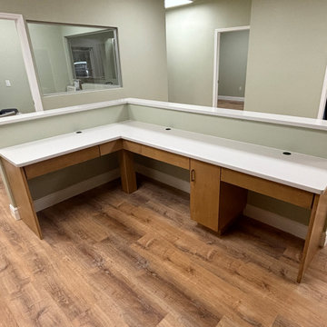 Real Wood Commercial Custom Cabinets and Workstations