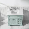 Lorna Vanity, Artificial white stone Top, Finnish Grey, 36 Inch, Without Mirror