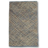 Handmade Jute & Cotton Abstract Rug by Tufty Home, Natural / Blue, 9x12