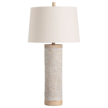 Sutcliffe 32" Table Lamp With Linen Drum Shade, Natural