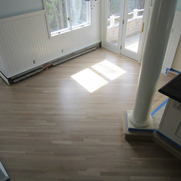 NISSEQUOGUE: WHITE OAK (Some we installed new/some old) FINISHED W WHITE WASH