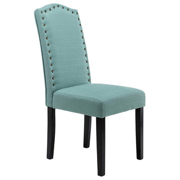 High Back Fabric Upholstered Dining Room Chairs