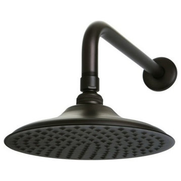 Showerscape 8" Brass Showerhead With 12" Shower Arm, Oil Rubbed Bronze
