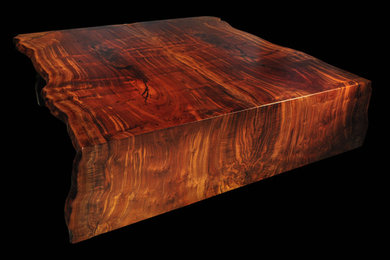 CLARK Functional Art -- Book-matched and Folded Walnut Slab Table