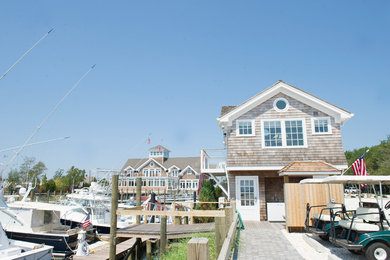 Example of a beach style exterior home design in New York