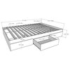 Nexera 373912 Twin Size Bed 3-Drawer Truffle