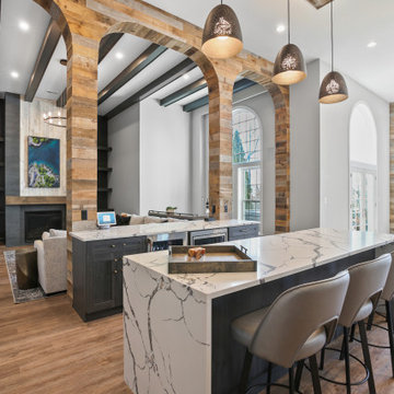 Modern Industrial Breath Taking Basement - Ashburn