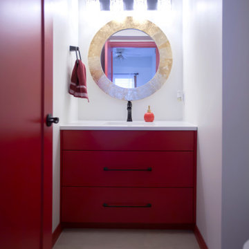 Loft-Style Kitchen and Bold Bathrooms