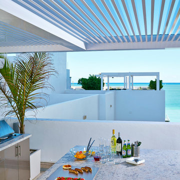 teppanyaki outdoor kitchen island