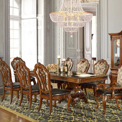 9 Pieces Traditional Formal Dining Table Set - Products