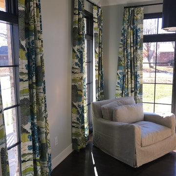 Colorful, Asian Toile Drapes