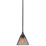 Toltec Lighting - Stem Mini Pendant, Espresso - Enhance your space with the Stem 1-Light Pendant with Hang Straight Swivel. Installation is a breeze - simply connect it to a 120 volt power supply and enjoy. Achieve the perfect ambiance with its dimmable lighting feature (dimmer not included). This pendant is energy-efficient and LED-compatible, providing you with long-lasting illumination. It offers versatile lighting options, as it is compatible with standard medium base bulbs. The pendant's streamlined design, along with its durable metal shade, ensures even and delightful diffusion of light. Choose from multiple size, finish, and color variations to find the perfect match for your decor.