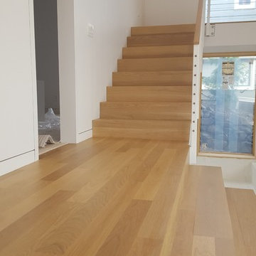 Custom White Oak Floors and Stairs