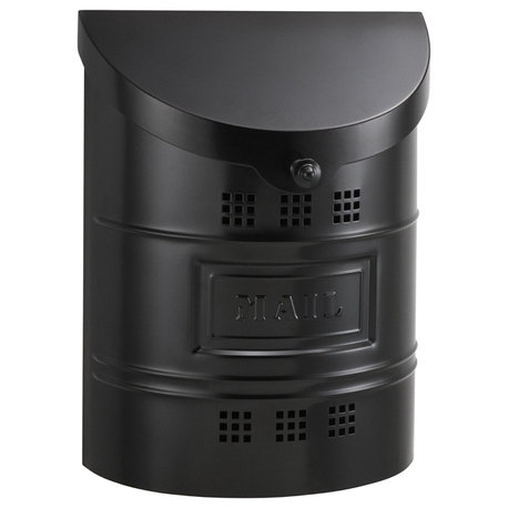 E2 Mailbox, Black Finish, Satin Black
