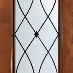 Slab Entry Single Door 80 Wood Alder Charleston Full Lite - Front Doors