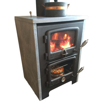 Vermont Bun Baker 650 Wood Cook Stove Nectre N350 with Soapstone Surround