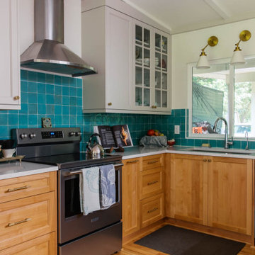 Opening a 1956 Kitchen with Wood Stove, Custom Hood, & Mid-century character