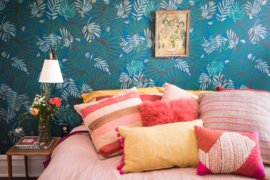 Example of an eclectic master bedroom design in Los Angeles