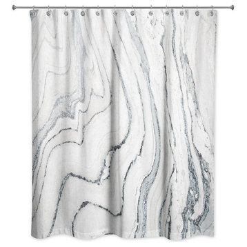 Blue Marble Shower Curtain