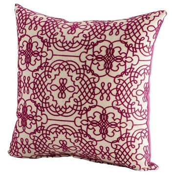 Cyan Design St. Lucia Pillow, Purple and White