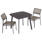 Oxford Garden - Eiland 36" Square Dining Table, Carbon - With a subtle, sophisticated look, the Eiland 36" Square Table is perfect for smaller outdoor spaces. This table is fabricated using lightweight, low-maintenance, durable powder-coated aluminum. Incredibly versatile, the Eiland Table pairs beautifully with a variety of dining chairs.