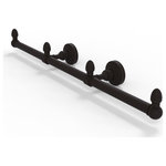 Allied Brass - Allied Brass Waverly Place 3 Arm Guest Towel Holder, Oil Rubbed Bronze - This elegant wall mount towel holder adds style and convenience to any bathroom décor.  The towel holder features three sections to keep a set of hand towels easily accessible around the bathroom.  Ideally sized for hand towels and washcloths, the towel holder attaches securely to any wall and complements any bathroom décor ranging from modern to traditional, and all styles in between.  Made from high quality solid brass materials and provided with a lifetime designer finish, this beautiful towel holder is extremely attractive yet highly functional.  The guest towel holder comes with the 22.5 inch bar, two wall brackets with finials, two matching end finials, plus the hardware necessary to install the holder.